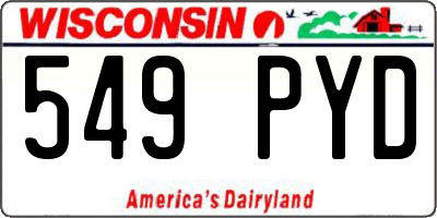 WI license plate 549PYD