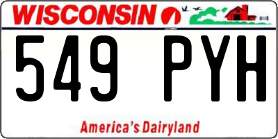 WI license plate 549PYH