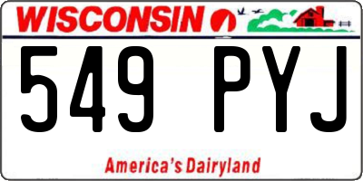 WI license plate 549PYJ