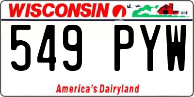 WI license plate 549PYW