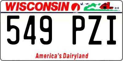 WI license plate 549PZI