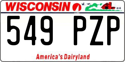 WI license plate 549PZP