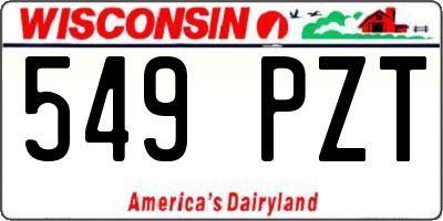 WI license plate 549PZT