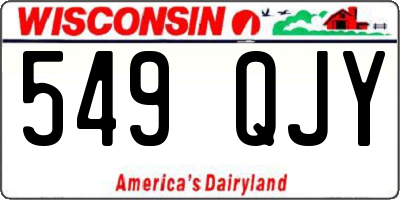 WI license plate 549QJY