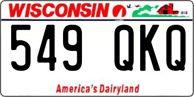 WI license plate 549QKQ