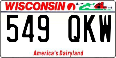 WI license plate 549QKW