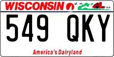 WI license plate 549QKY