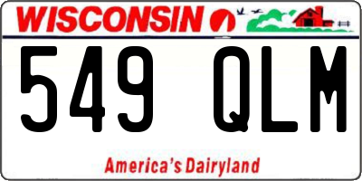 WI license plate 549QLM