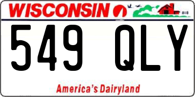 WI license plate 549QLY