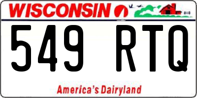 WI license plate 549RTQ