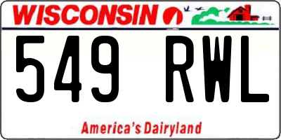 WI license plate 549RWL