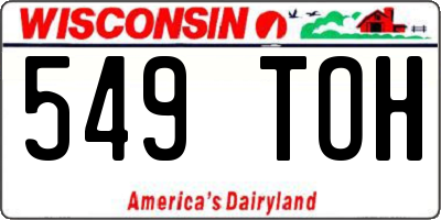 WI license plate 549TOH