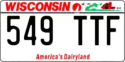 WI license plate 549TTF