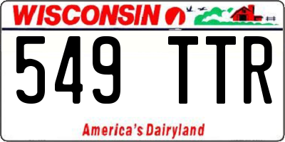 WI license plate 549TTR