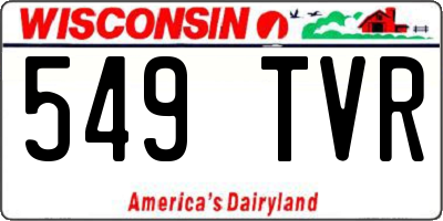 WI license plate 549TVR