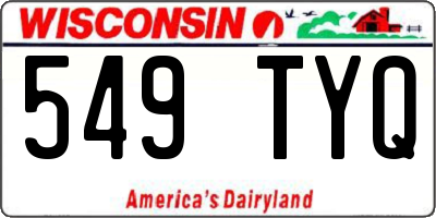 WI license plate 549TYQ
