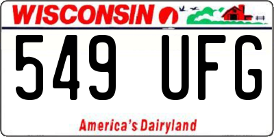 WI license plate 549UFG
