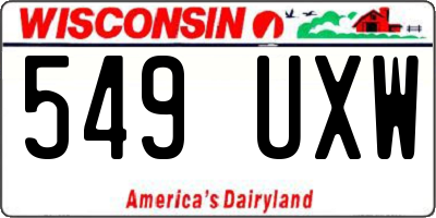 WI license plate 549UXW