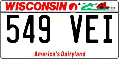 WI license plate 549VEI