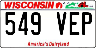 WI license plate 549VEP