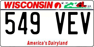 WI license plate 549VEV