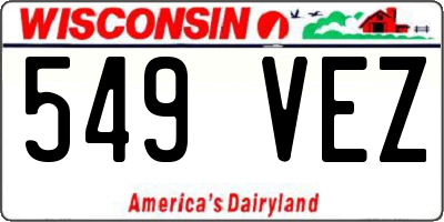 WI license plate 549VEZ