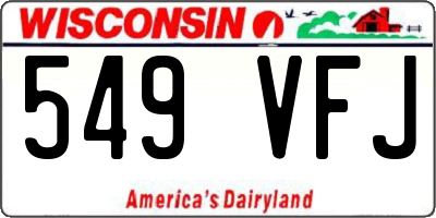 WI license plate 549VFJ