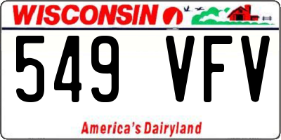 WI license plate 549VFV