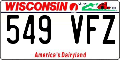 WI license plate 549VFZ