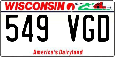 WI license plate 549VGD
