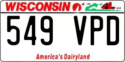 WI license plate 549VPD