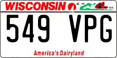 WI license plate 549VPG
