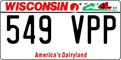 WI license plate 549VPP