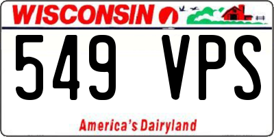 WI license plate 549VPS