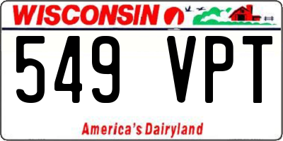 WI license plate 549VPT
