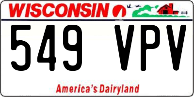 WI license plate 549VPV