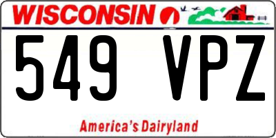 WI license plate 549VPZ