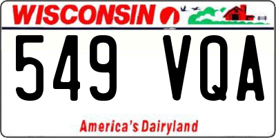WI license plate 549VQA
