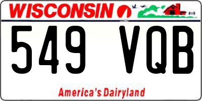 WI license plate 549VQB