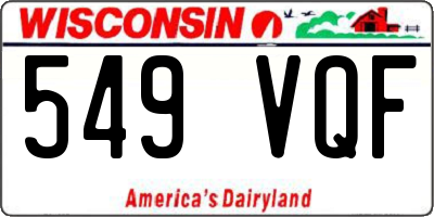 WI license plate 549VQF