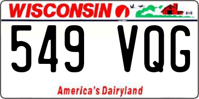 WI license plate 549VQG