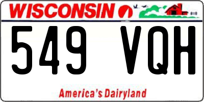 WI license plate 549VQH