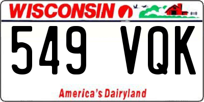 WI license plate 549VQK