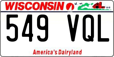 WI license plate 549VQL
