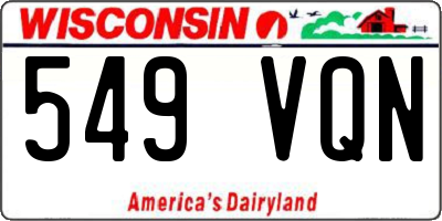 WI license plate 549VQN