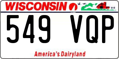 WI license plate 549VQP
