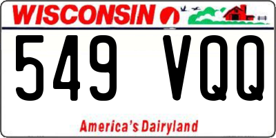 WI license plate 549VQQ