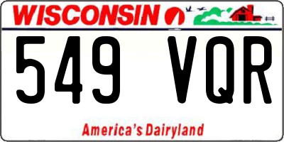 WI license plate 549VQR