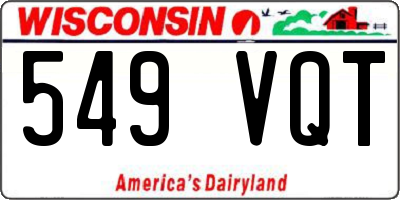 WI license plate 549VQT