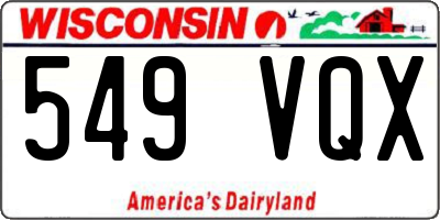 WI license plate 549VQX